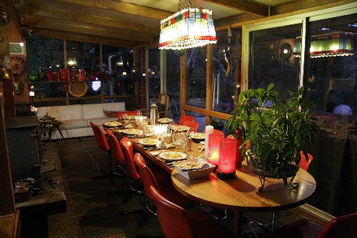 Photo of set dining table